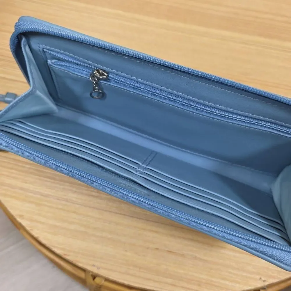 Coach Optic Butterfly Zip Around Wallet
